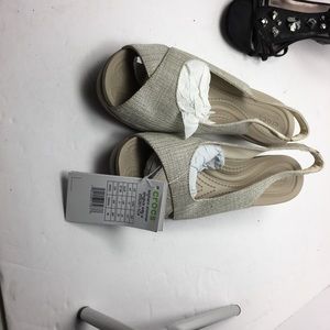 Crocs Leigham shimmer sling back wedge